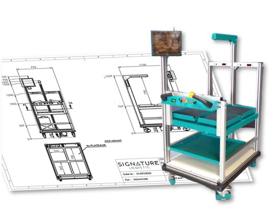 chariot logistique sur mesure